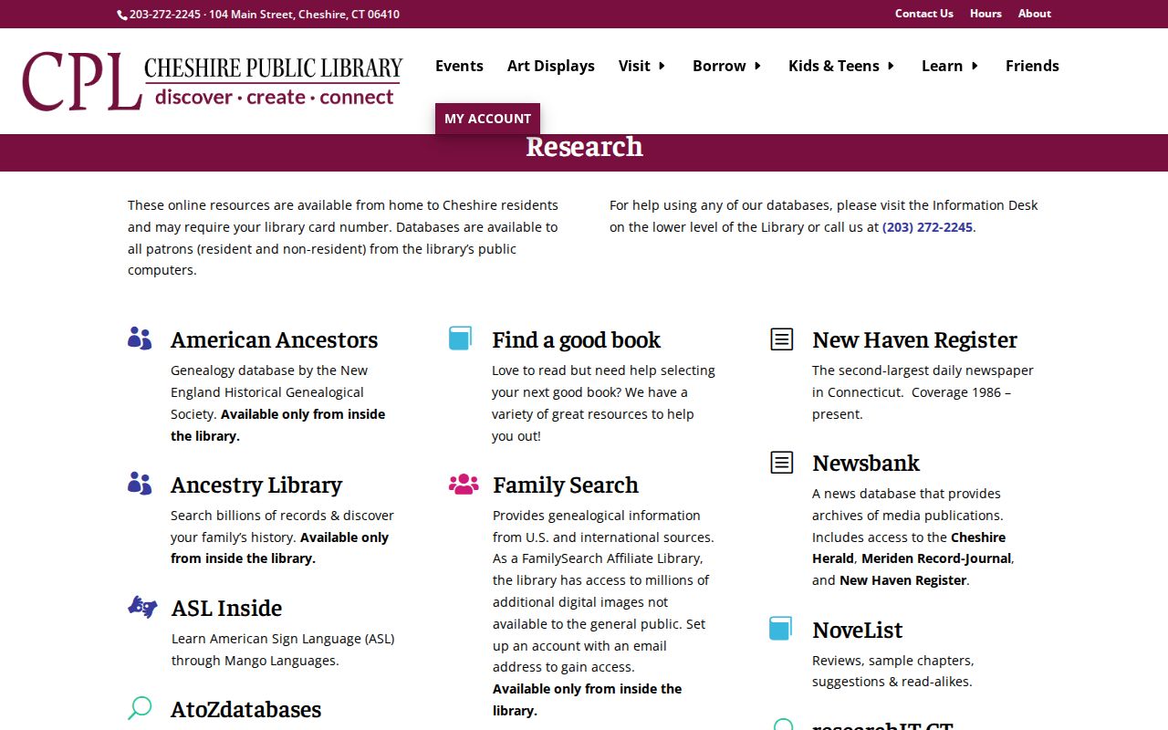 Cheshire city directory telephone-directory pages from the Library of Congress