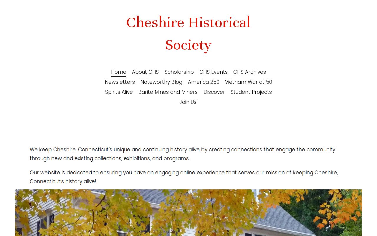 Cheshire city directory historical-property archive context at the Historical Society