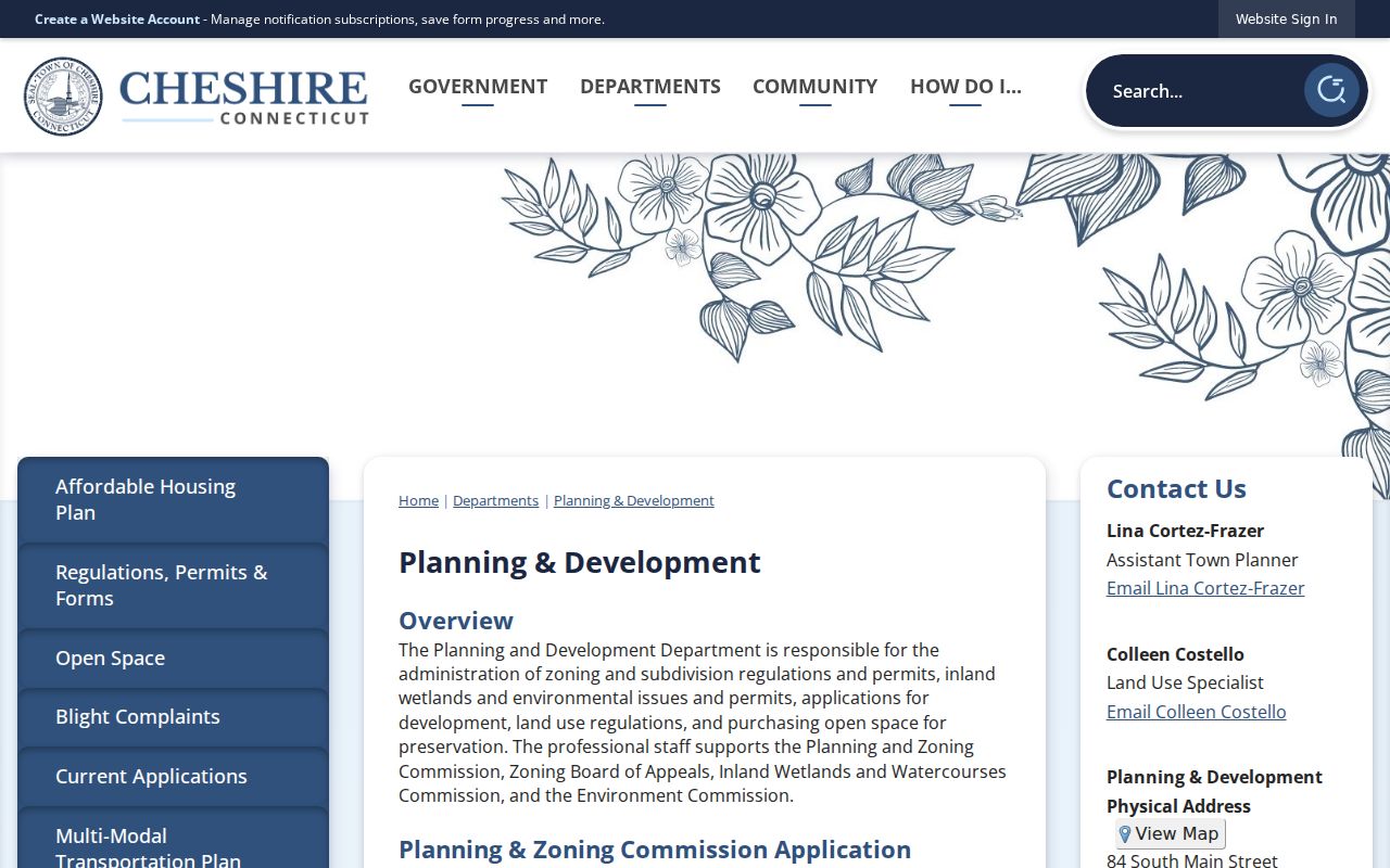 Cheshire neighbors planning and zoning public notice