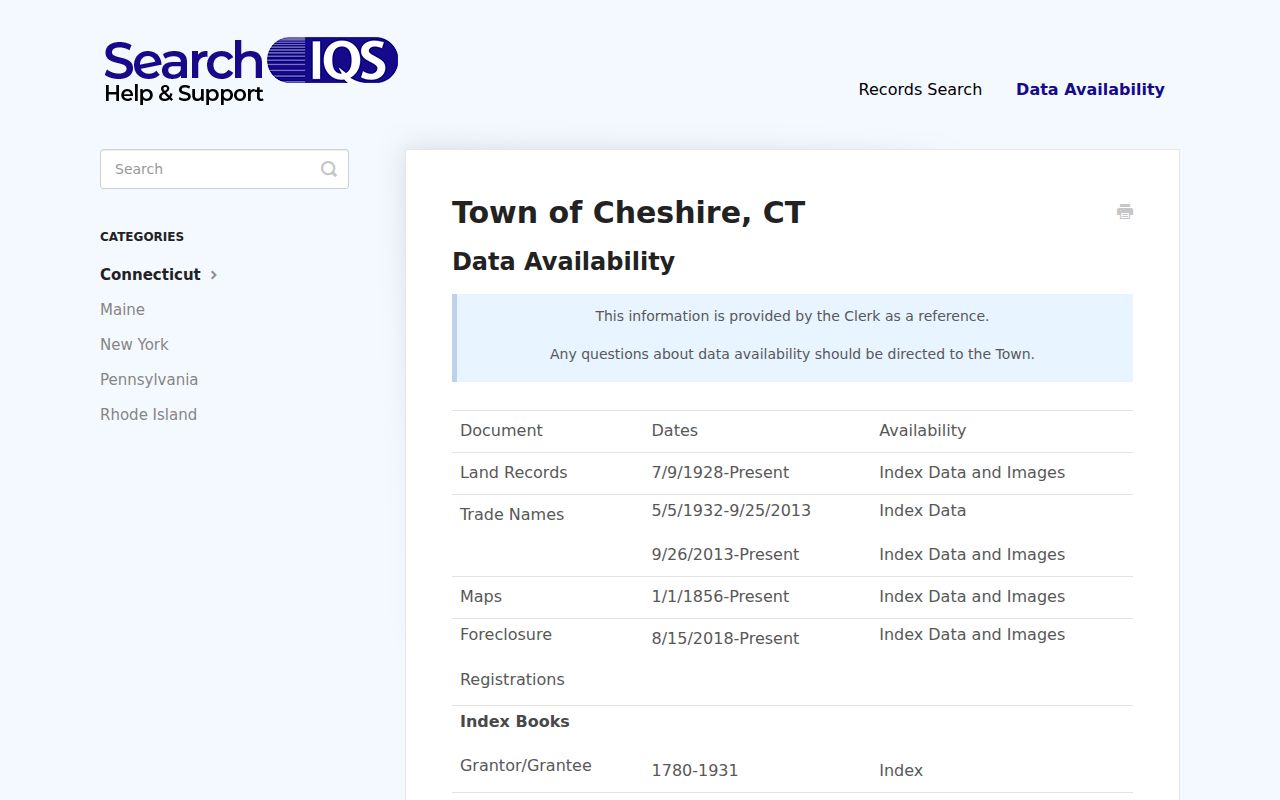 Cheshire street directory GIS street map