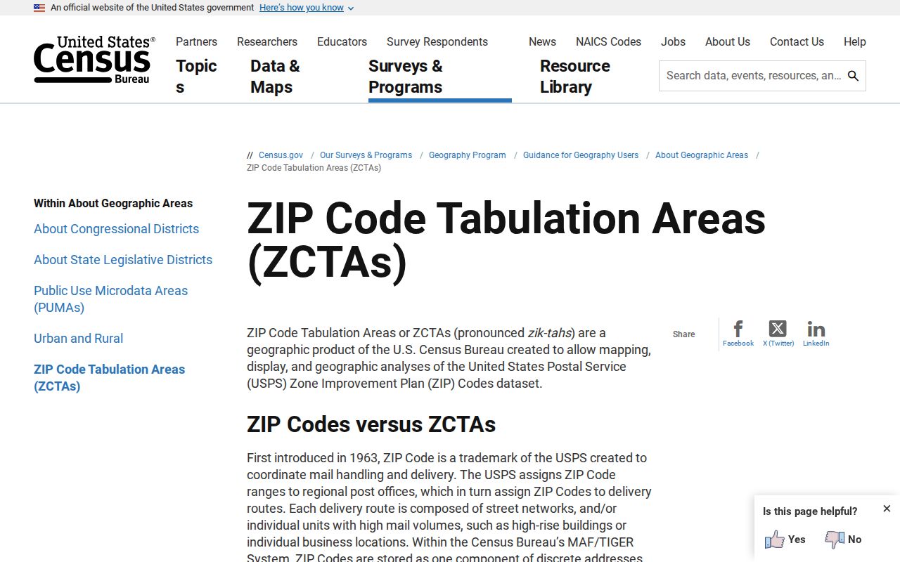Cheshire ZIP code Census ZCTA boundary explanation